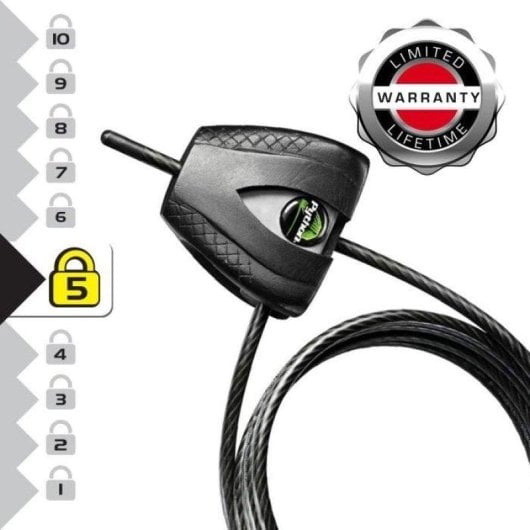 Candado de Seguridad Master Lock Cable Ajustable 1,8 m para Bicicletas