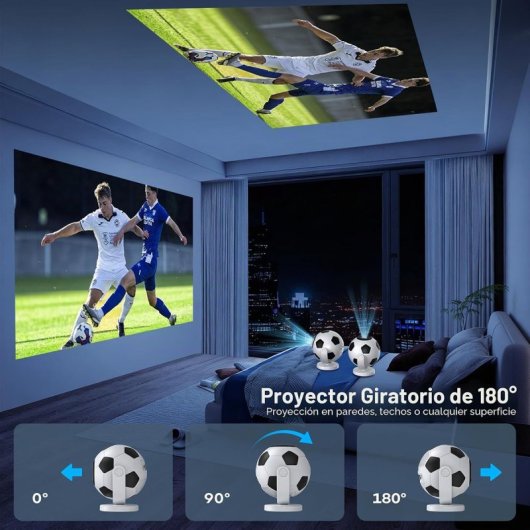 Proyector Klack portátil HD 170 Lúmenes 135" Android 14
