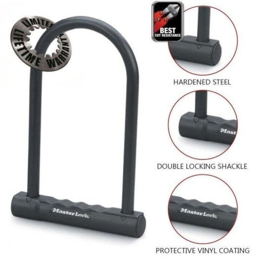 Candado U Master Lock 8170EURDPRO Acero Templado 180 mm 2 Llaves