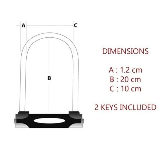 Candado U Master Lock 8170EURDPRO Acero Templado 180 mm 2 Llaves