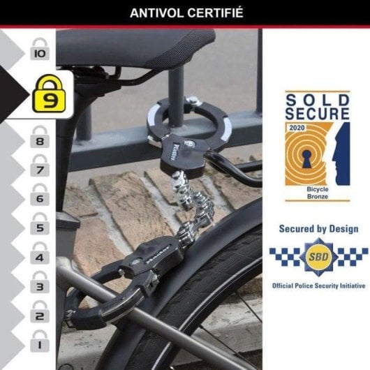 Ketten- und Schloss Master Lock Street Cuff 8290EURDPRO 55 cm schwarz