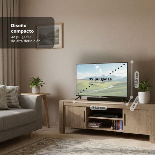 TV Grunkel QLED QLED-3226VD 32" HD Smart TV VIDAA