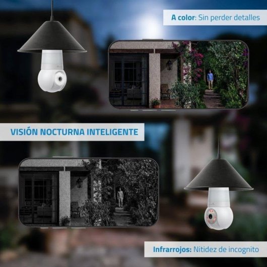 Pack 2 Cámaras IP Nivian Bombilla 2K Visión Nocturna Interior y Exterior Control por Voz Audio Bidireccional
