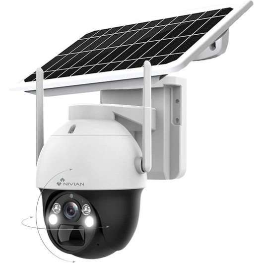 Pack Nivian Cámara Solar 360º 4G SIM incluida + Cámara 2K Visión Nocturna Interior