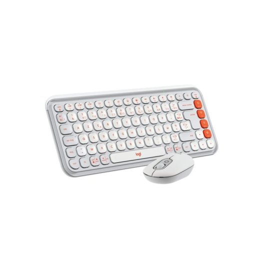 Teclado Logitech Pop Icon Combo Bluetooth Branco AZERTY com Rato