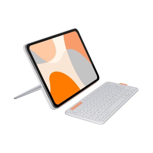 Tastiera Logitech Flip Folio AZERTY Bluetooth Grigio Chiaro per iPad 11"
