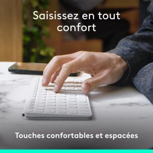 Teclado Logitech Keys-To-Go 2 Slim Mini Bluetooth Francés