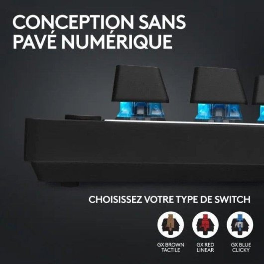 Clavier Logitech G Pro X TKL Lightspeed Wireless USB AZERTY Noir
