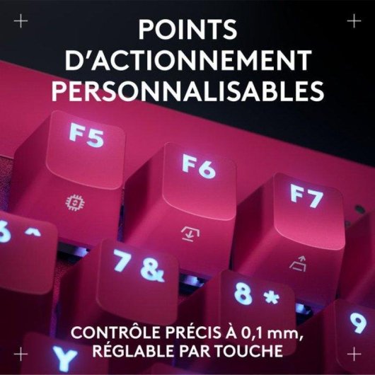 Clavier Logitech G Pro X TKL Rapid Magnétique AZERTY Rose
