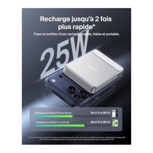 Power Bank Belkin 10000 mAh 30 W Ricarica Rapida Magnetica Bianco