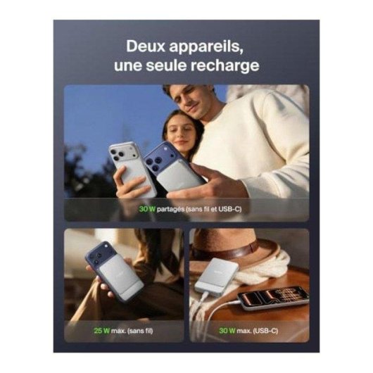 Power Bank Belkin 10000 mAh 30 W Ricarica Rapida Magnetica Bianco