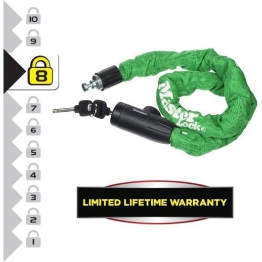 Chaine antivol Master Lock [Chiave] Ideale pour velos
