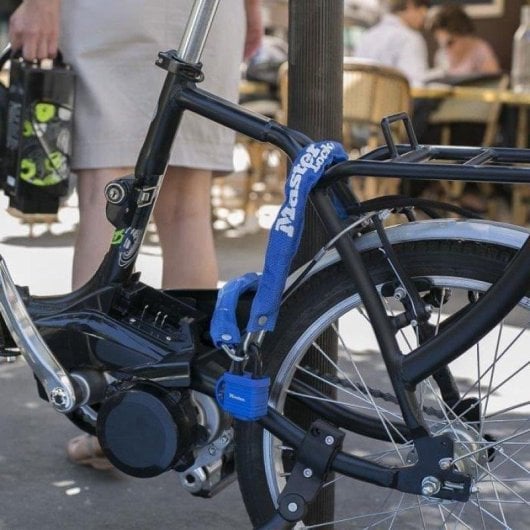 Candado con cadena Master Lock Acero 90 cm Cerradura con llave para bicicleta