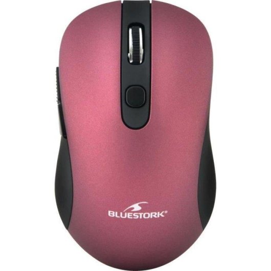 Ratón Bluestork Office 60 WL inalámbrico 1600 DPI negro y púrpura, 6 botones