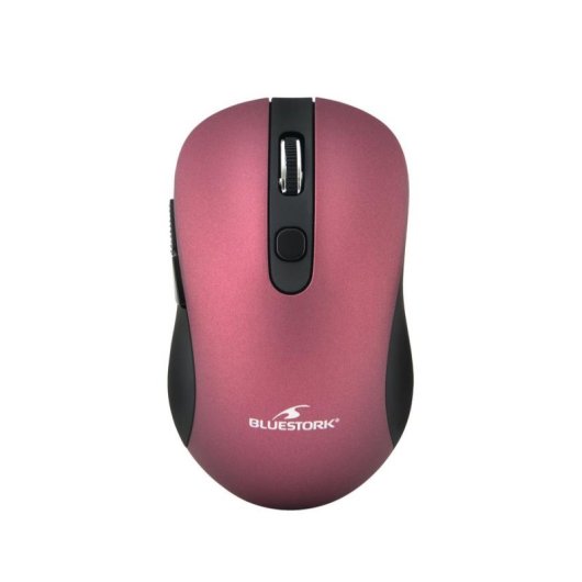 Ratón Bluestork Office 60 WL inalámbrico 1600 DPI negro y púrpura, 6 botones