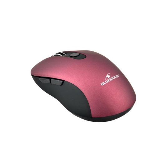 Ratón Bluestork Office 60 WL inalámbrico 1600 DPI negro y púrpura, 6 botones