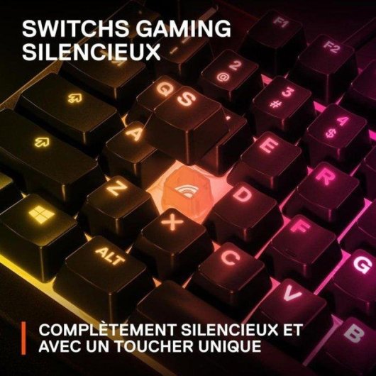 Clavier Steelseries Apex 3 Magnétique Ultra Silencieux Noir AZERTY