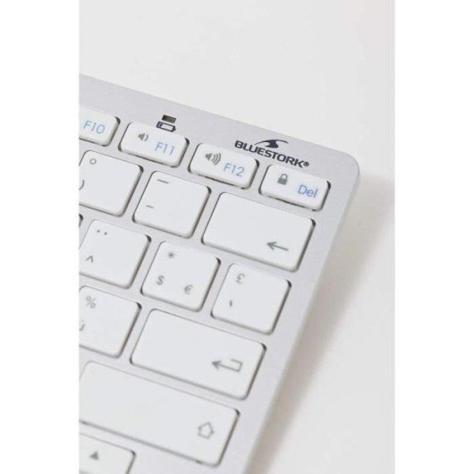 Teclado Bluestork Mini Mac de Membrana TKL Bluetooth Blanco Francés