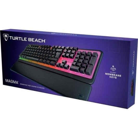 Teclado Turtle Beach Magma Membrana RGB Silencioso Preto AZERTY