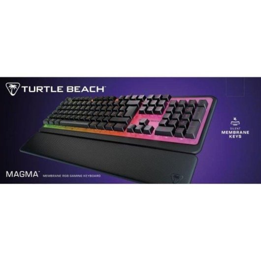 Teclado Turtle Beach Magma Membrana RGB Silencioso Preto AZERTY