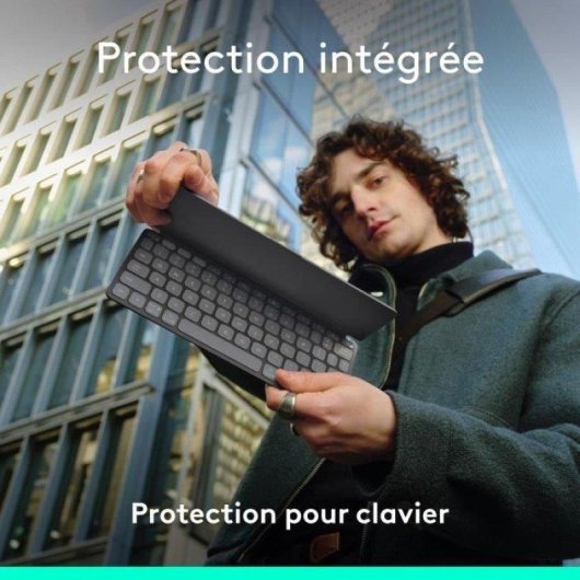 Tastatur Logitech Keys-To-Go 2 Tragbar Wireless AZERTY Graphit