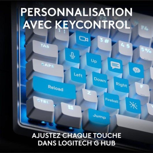 Clavier Logitech G Pro X TKL Rapid Magnétique AZERTY Blanc