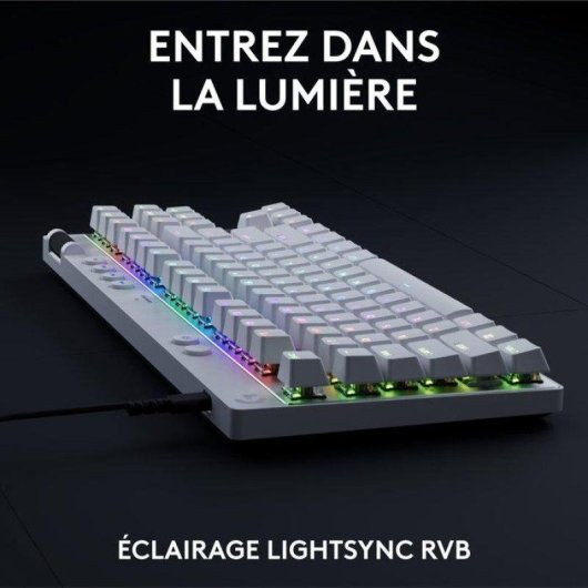 Clavier Logitech G Pro X TKL Rapid Magnétique AZERTY Blanc