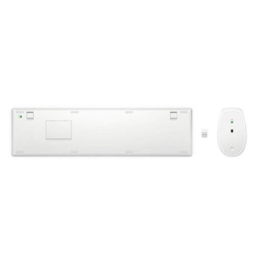 Tastiera HP 650 a membrana completa con mouse wireless bianco AZERTY francese