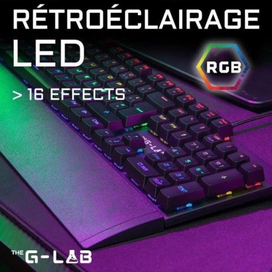 Tastiera The G-lab Keyz Carbon EX Magnetica Retroilluminata FR