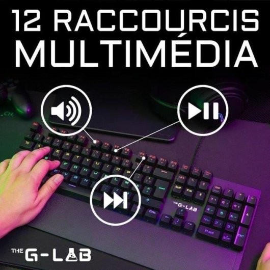 Tastiera The G-lab Keyz Carbon EX Magnetica Retroilluminata FR
