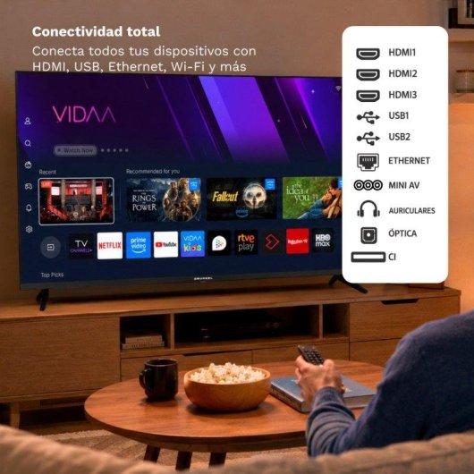 TV Grunkel QLED QLED-5026VD 50" 4K UltraHD 60Hz Smart TV VIDAA HDR10 Wi-Fi HDMI