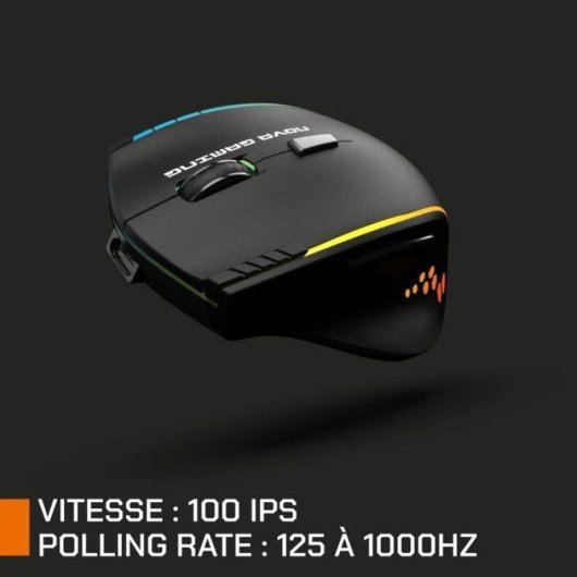 Mouse Nova Gaming Persee Wireless Nero