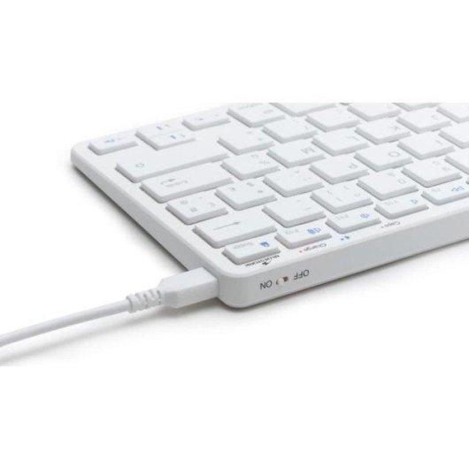 Teclado Bluestork Tastiera TKL Bluetooth Recarregável Para Mac Branco