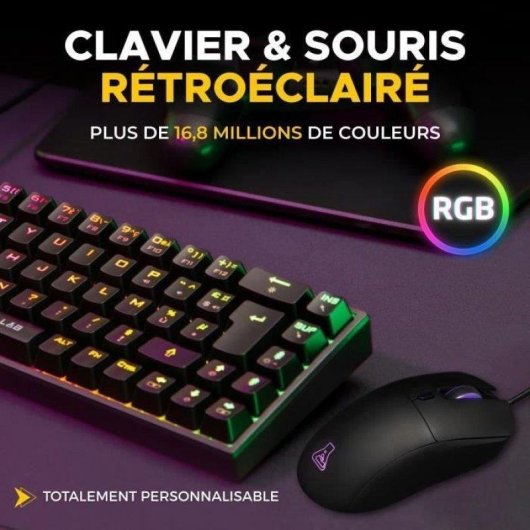 Pack Teclado y Ratón The G-lab COMBO TITAN Gaming Mecánico