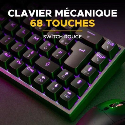 Pack Teclado y Ratón The G-lab COMBO TITAN Gaming Mecánico