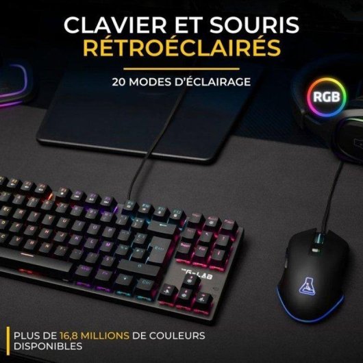 Pack Teclado y Ratón The G-lab Mercury EX Combo Gaming Mecánico