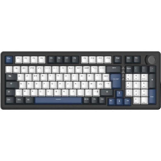 Teclado The G-lab KEYZ Elite 400 HE Gaming Magnético 96% RGB Negro y azul AZERTY