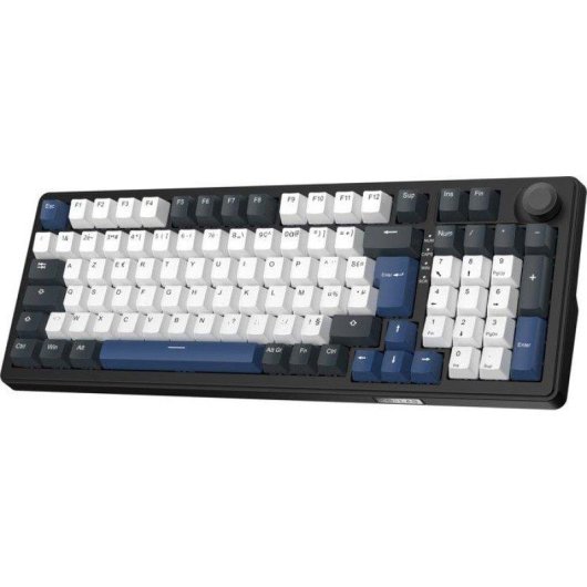 Teclado The G-lab KEYZ Elite 400 HE Gaming Magnético 96% RGB Negro y azul AZERTY