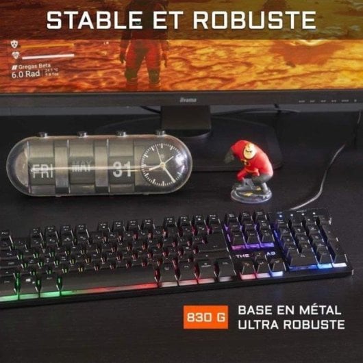 Pack Teclado y Ratón The G-lab Combo KRYPTON Gaming RGB AZERTY