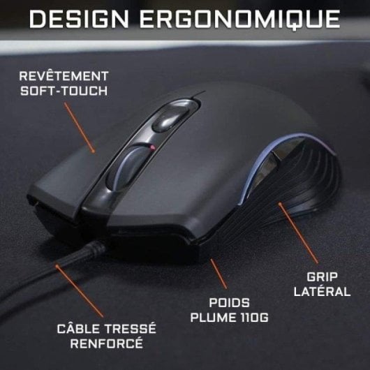 Pack Teclado y Ratón The G-lab Combo KRYPTON Gaming RGB AZERTY