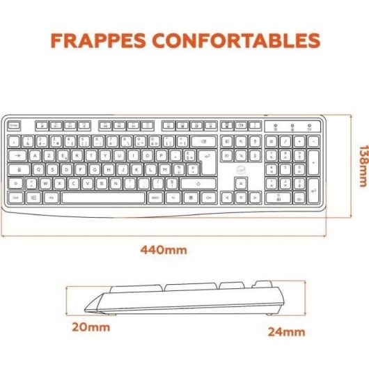 Clavier Mobility Lab Deluxe Wireless AZERTY Noir
