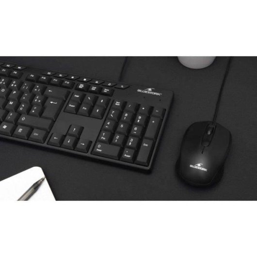 Clavier Bluestork Media Office Cablata Azerty Compatible Windows Noir
