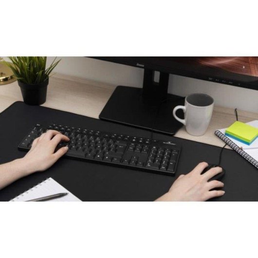 Clavier Bluestork Media Office Cablata Azerty Compatible Windows Noir
