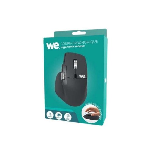 Souris WE Bluetooth et 2,4 GHz 4000 DPI noire, double molette