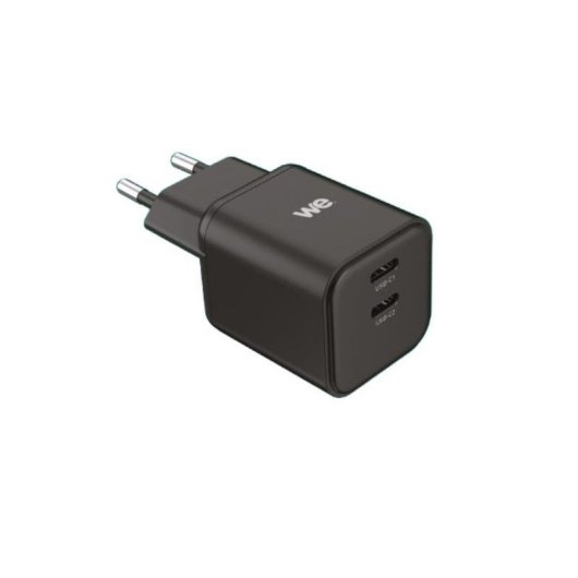Chargeur secteur WE GaN 100 W Power Delivery 3.0 double USB-C noir