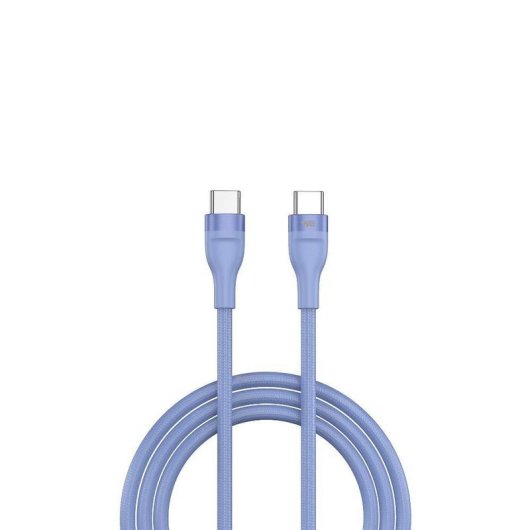 Chargeur secteur WE GaN 65W Power Delivery 3.0 USB-C avec câble 2m bleu