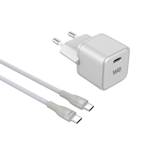 Chargeur WE GaN 65 W Power Delivery 3.0 avec cable USB-C 2 m