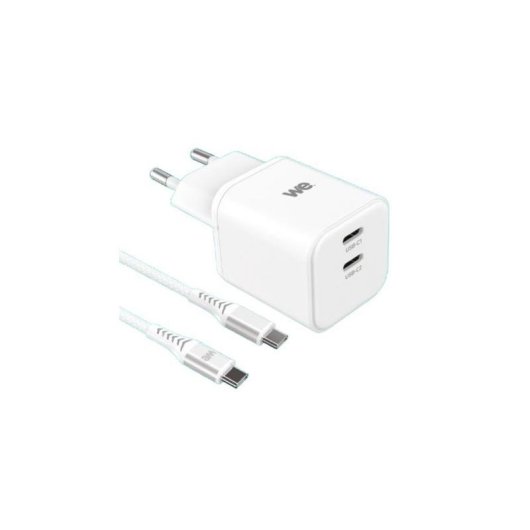 Chargeur GaN WE 100W Power Delivery 2 ports USB-C blanc