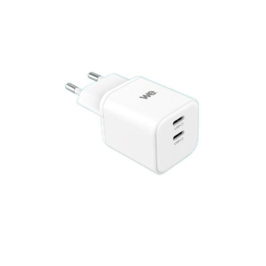 Chargeur GaN WE 100W Power Delivery 2 ports USB-C blanc