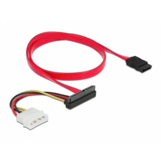 Cable Delock SATA III 7 pines + Molex 4 pines con 22 pines 50 cm